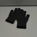 Merino Wool Gloves for Men Women, Touch Screen Warm Glove Liners Thermal Soft Knit Lining for Winter Running Hiking (Small/Medium, C01-(black Gray))