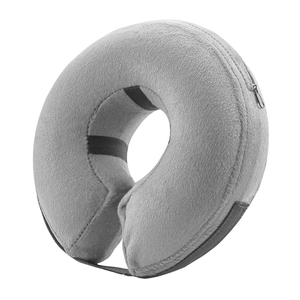 BENCMATE Inflatable Dog Cone Collar Alternative, Soft Dog Cone for Dogs and Cats, Neck Recovery ECollar Donut Collar After Surgery (Medium, Grey)