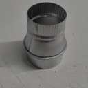 PATIKIL 4 Inch to 3 Inch Duct Reducer, Galvanized Steel Round Air Duct Reducer Crimped Pipe Increaser Adapter Connector Fitting Coupling for HVAC, Ventilation Systems