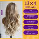 KOME Ash Blonde Highlight Synthetic Lace Front Wig,13x4 HD Lace Glueless Layered Bouncy Blowouts Blonde Wigs for Women Daily Use 26IN#TT4/T2713A
