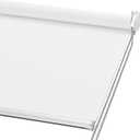 ChrisDowa 100% Blackout Roller Shade, Window Blind with Thermal Insulated, UV Protection Fabric. Total Blackout Roller Blind for Office and Home. Easy to Install. White,42 W x 72" H