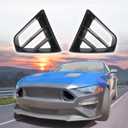 Two Black Modified Radiator Grille Inserts for Ford Mustang GT 2018-2023,Front Upper Grille Inserts for Ford Mustang GT 2018-2023, (left and right), Replace P/N #JR3B-8200-AB