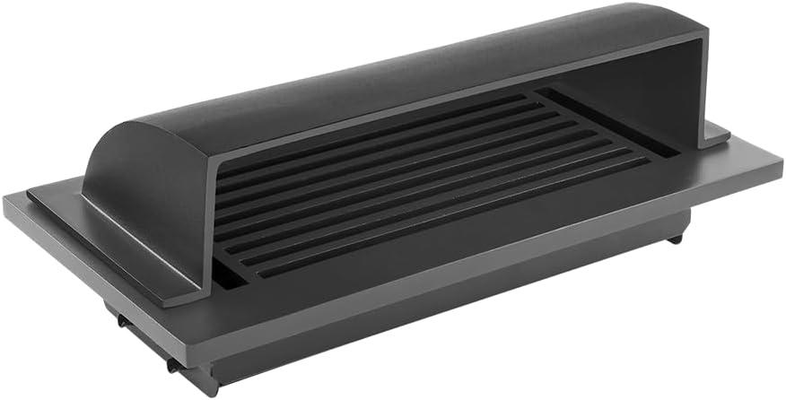 Prima Decorative Hardware Floor Vent Air Deflector/Diverter 4"x10"  Dome Design, Heavy Duty, Cast Aluminum Air Vent Deflectors - Rust Free, Powder Coated Finish Floor Vent Deflectors - Black