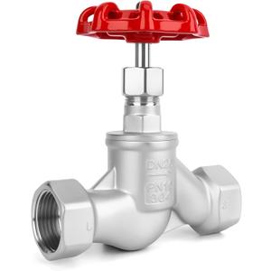 1" NPT Stainless Steel S-Type Globe Valve, Accurately Adjust Flow Rate Heavy Duty Threaded Manual Rotary Sluice Shut-off Valve for Water, Oil, Gas, Industrial Piping, and HVAC Systems (1", DN25)