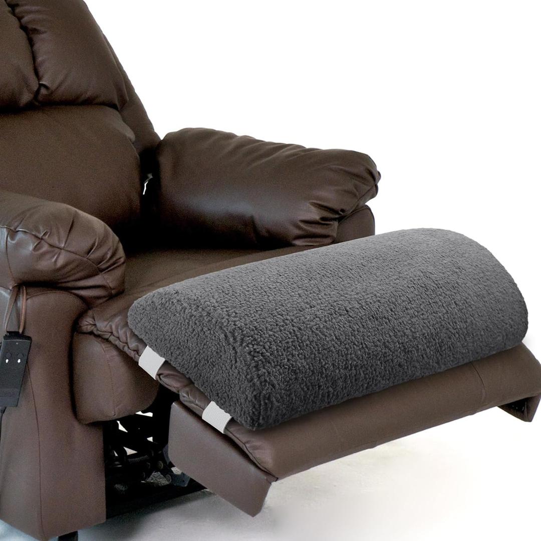 Wesiti Recliner Foot Pillow Cushion High Resilience Sherpa Memory Foam Bolster Sleeping Rest Multipurpose Half Roll Leg Pillow Suitable for Bed Chair Sofa Headrest Back Lumbar Leg Support(Dark Gray)