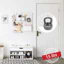 VUSIGN Peg Board Combination Kit, 22"x22" Pegboards and Accessories for Wall Organization with Two Installation Modes, Pegboard Wall Organizer for Office, Home, Desk,White Peg Board