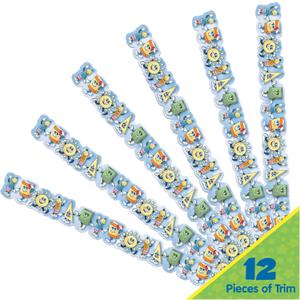 Eureka 846352 S'Cool Era Characters Extra Wide Decorative Classroom and Bulletin Board Trim for Teachers, 3.25" Wide with 37 Feet Total, Multicolor, 12 Strips, 37" x 3.3"