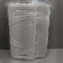 Sufdari 90L Laundry Basket with Wheels, Rolling Laundry Hamper with Lid and Handles, Plastic Rattan Clothes Organizer, Dirty Clothes Basket for Laundry Room, Bedroom, Dormitory Storage
