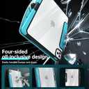 Wireless Keyboard Case for iPad Pro 13" (M5/M4, 2025/2024), Transparent Protective Cover with 7-Color Backlit Keyboard, 360 Rotating Stand, Multi-Touch Trackpad and Pencil Holder, Blue