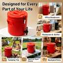 4Gal Insulated Beverage Dispenser Heavy Duty Stainless Steel Coffee Carrier with Spigot and Handle, Commercial Thermal Container for Hot & Cold Drinks, Juice, Iced Tea, Milk,Catering Party Camping