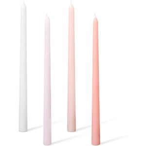 11.81'' 4pcs Taper Candles Sticks, Long Tall Thin Candles Unscented Smokeless Gradient Color Tapered Candlesticks for Table Home Dinner Wedding Festival (Pink Series)