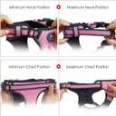 NESTROAD No Pull Dog Harness, Adjustable Oxford Medium Dog Harness with Leash, Reflective No-Choke Pet Vest Harness with Easy Control Soft Handle for Dogs(M, Pink)