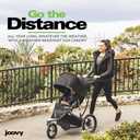 Joovy Zoom360 Ultralight Jogging Stroller Featuring High Child Seat, Shock-Absorbing Suspension, Extra-Large Air-Filled Tires, Parent Organizer, Air Pump, and Easy One-Hand Fold (Black)