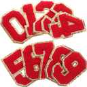 20Pcs Embroidered Number Patches for Clothing Decorative Polyesters Appliques for DIY Hats Bags and Coats Suitable for Sports Casual Wear and Craft Projects