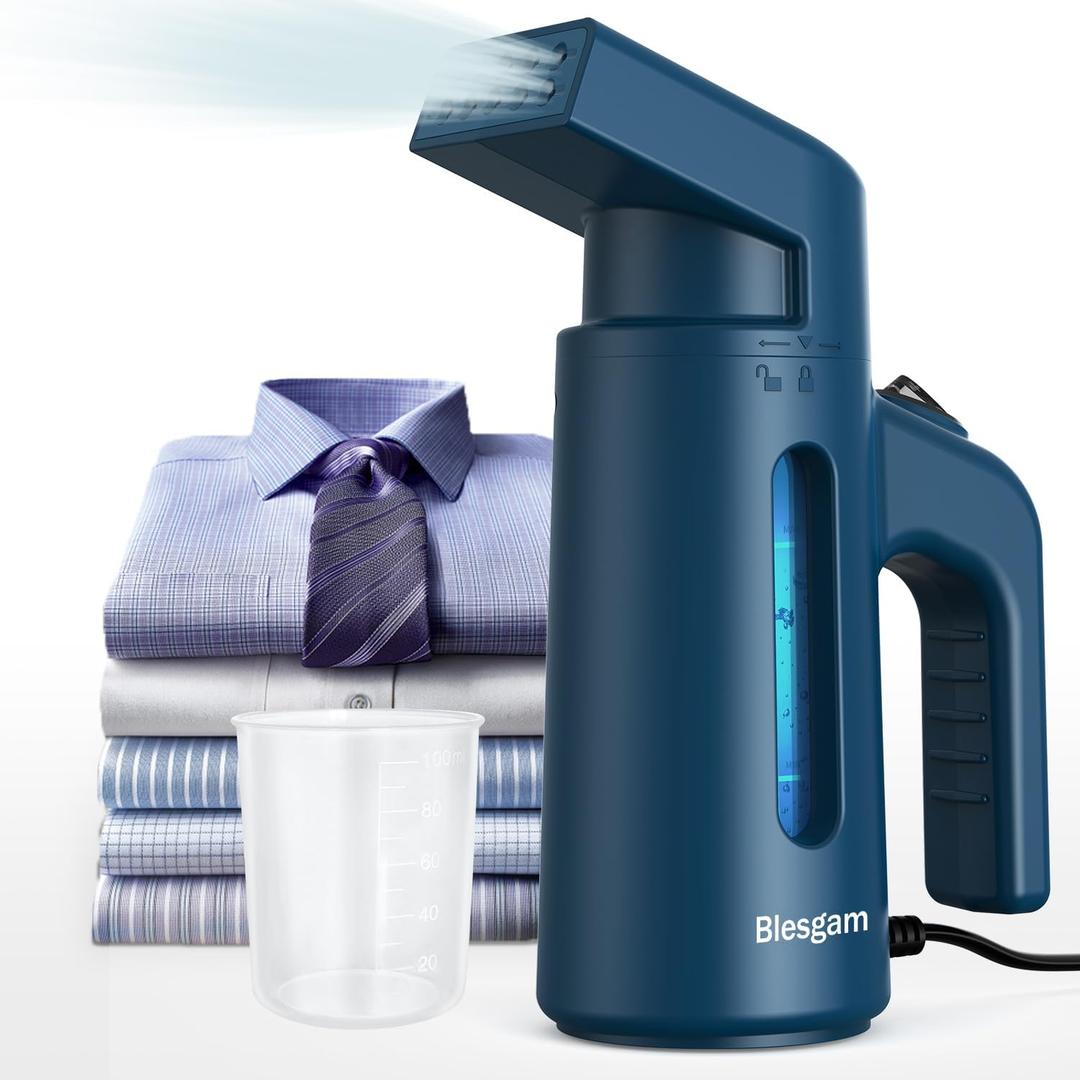 Steamer for Clothes 700W, Double Row Steam Clothes Steamer, 180ML Large Capacity Water Tank, 40S Fast Heat-up Garment steamer for Home and Office (GY168)