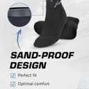 XUKER Neoprene Socks, 2mm Sand Proof Beach Volleyball Soccer Socks for Men Women, Small