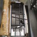 Mini Fridge Stand Coffee Bar Cabinet Station With Small Refrigerator Insert Storage Space, Shelf Organizer For Dorm Microwave To Sit On, Grey Baker Rack With Power Outlet, Big Table To Go Over Fridge (15.7"D x 40.5"W x 48.8"H)