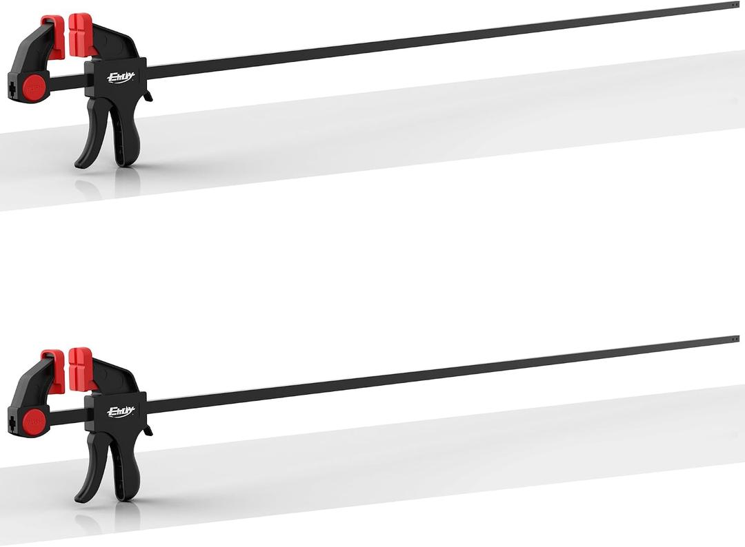 EHDY 50" Bar Clamps for Woodworking 2-Pack, One-Handed Clamp/ Spreader, Light-Duty Quick-Change F Clamp with 170 LBS Load Limit, Ideal for for Woodworking/ Carpentry/ Home Improvement/ DIY