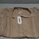 COOFANDY Men's Knit Shirts Short Sleeve Button Down Polo Shirt Vintage Casual Beach Shirt Summer Tops L