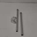 VOIIY Silver Curtain Rods for Windows 18 to 45 Inch(1.5-3.75 Feet),1" Diameter Drapery Rods with Modern Style End Cap Finials,Size:18-45 Inch, Antique Silver