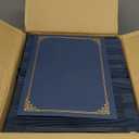 150 Pcs Certificate Holders Bulk, Navy Blue Diploma Covers Gold Foil Border, Document Covers for Letter Size 8.5x11" Award Certificates, Cardstock, Document Papers, Graduation