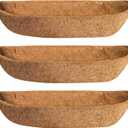 3-Packs 24in Coco Liner,Wall Basket Planter Liner, Coco Liner Roll Hanging Basket Pad,Garden Plants Wall Planter Basket, Durable Coconut Husk for Planting