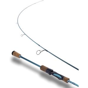 LITTMA Rezil Ultralight Trout Fishing Rod Reinforced Carbon Fiber, 2-Piece Travel Design, Sensitive Freshwater & Light Saltwater Spinning Rod with Cork Handle & Stainless Steel Guides