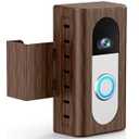 QIBOX Anti-Theft Video Doorbell Mount Compatible with Ring/Blink Video Doorbell 4/3/3 Plus/2/1/(2020 Release), Adjustable No-Drill Mounting Bracket Wedge Adapter Holder Accessories (Black)