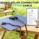 Vansdon 12AWG XT60 Solar Cable- Solar to XT60 Cable 3 10 15 20 25 40 50FT Charging Adapter for RV Power Station- 15Ft