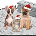 Qeils Reusable Puppy Pads, 2 Pack Washable Pee Pads for Dogs, Waterproof Non Slip Wee Wee pad, Absorbent and Leakproof Training Mats for Potty, Crate, Playpen, Bed, Sofa, 18"x 24"