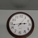 Wall Clock, 9 Inch Silent Wall Clocks Battery Operated, Decorative Clocks for Kitchen Living Room, Bedroom (Bronze White)