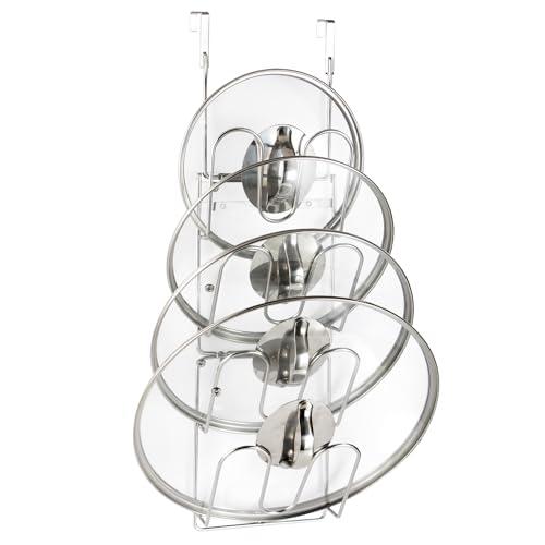YQh The-Cabinet Pot Lid Organizer,Door Mounted Pot cover rack,Pot Lid Storage,Cabinet-Hanging Type Pot Lid Rack,304 stainless steel Pot cover support in kitchen, cabinet and food cabinet