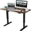 Radlove Electric Standing Desk, 48x24 Inches Height Adjustable Computer Desk Sit Stand Desk Home Office Desks with Splice Board and A Under Desk Cable Management Tray (Rustic Brown, 48 x 24'')