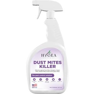 Hygea Natural Dust Mite Killer Spray - Eliminates Dust, Carpet, Rodent, Bird, Mites - Safe for Home, Children, Pets, Bedding & Furniture, 24 oz, Unscented