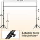 Forlogic Backdrop Stand 10x7.5ft(WxH), Heavy Duty Adjustable Photo Back Drop Stand kit, Suitable for Party, Photography, Weddings