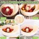 Snail-Shaped Drain Basket Automatic Vegetable and Fruit Washer, Rotating Washing Bowl with Strainer, Berry Washer Spinner Basket, Portable Fruit Cleaning Drain Tool for Home Kitchen (Yellow)