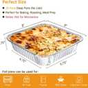8x8 Aluminum Pans - 20 Pack Disposable Foil Pans, Aluminum Roasting Trays for Holiday Cooking, Parties Meal Prep, Storage, Heating and Baking