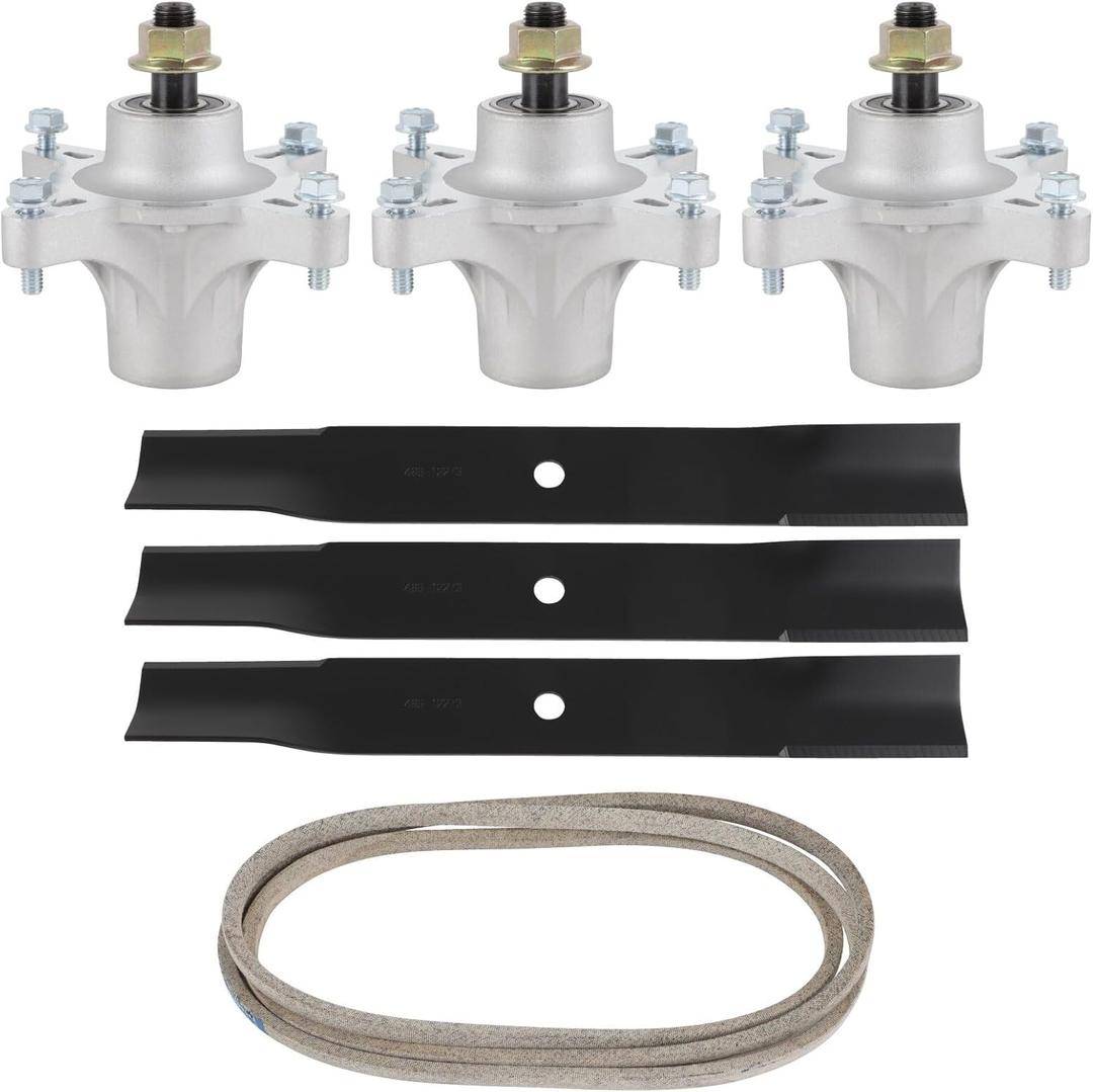 Deck Rebuild Kit Mower Deck Part Rebuild Kit for Toro 50 Timecutter SS5000 SS5035 SS5060 MX5000 MX5060 1 Drive Belt 3 Mower Blades 3 Spindle Assembly