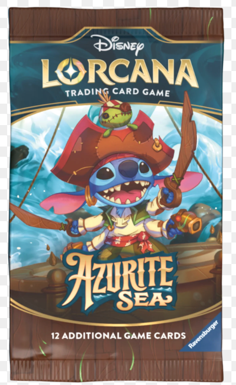 Disney Lorcana Trading Card game 12 Random Game Cards Azurite Sea 3 Pack