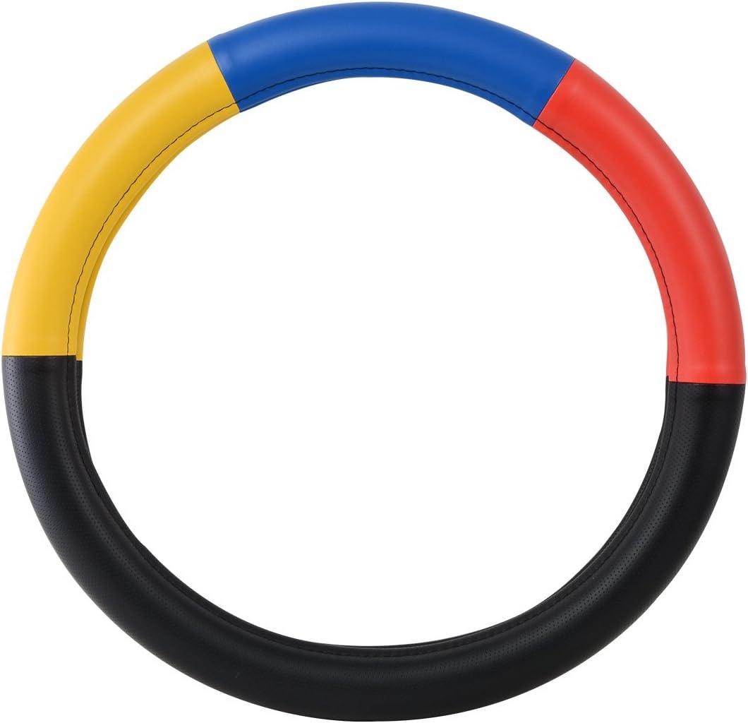 GG Grand General 54029 Half black w/yellow, blue and red Steerling Wheel Cover