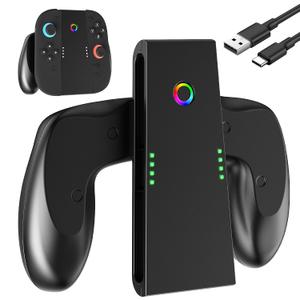 FANPL Charging Grip for Nintendo Switch 2 JoyCons Controller, Comfort Handle Grips for joycon 2 with 1 m/3.3 Ft USB Type-C Data Cable