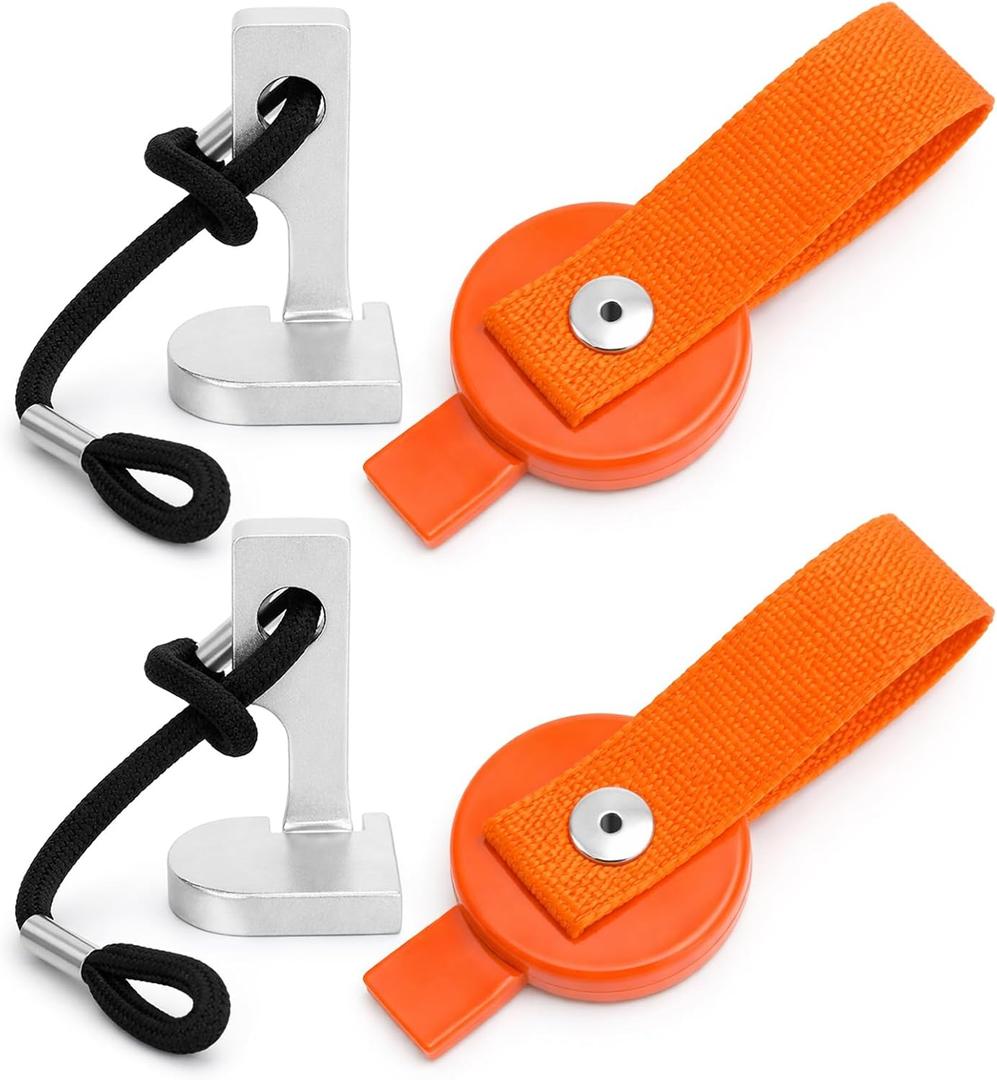 Hicarer 4 Pcs Trailer Brake Lockout Key Set - 2 Manual & 2 Magnetic Surge Brake Lockout Keys, Compatible with Most Boat, Rv, Standard SAE Size