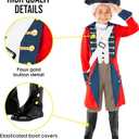 Morph - Revolutionary War Costume Kids - Colonial Costume Boys - British Red Coat Costume - Napoleon Costume Kids (10-12 Years)