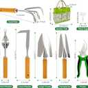Gardening Tools 20-Piece Complete Gardening Essentials, Heavy Duty Garden Hand Tools Stainless Steel Ergonomic Rust-Proof Garden Tool Set - Ideal Gardening Gifts for Women Men Beginners Gardeners