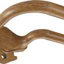 Brown Wood Grain Gold Double Curtain Rods For Windows 36-72 Inch,Heavy Duty Double Curtain Rod with Aluminum Finials and Bracket,Adjustable Double Rods For Blackout Or Room Darkening Panels
