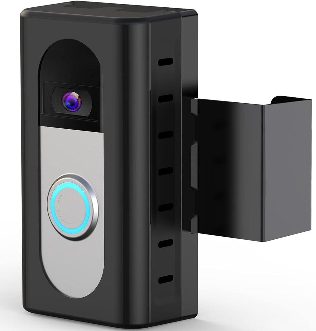 KIMILAR Anti-Theft Video Doorbell Mount Compatible with Ring/Blink Wireless Video Doorbell, Adjustable Mounting Bracket Accessories for Houses, Apartments, Businesses, Not for Blink 2nd Gen (Black)
