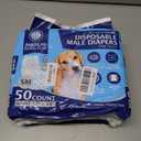 American Kennel Club Male Dog Wrap, Disposable Diapers with Wetness Indicator, SM, 50 Count