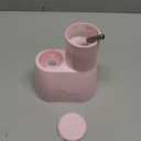 2 in 1 Hamster Water Bottle - Automatic Food Bowl, No Drip Small Animal Water Bottle Dispenser, for Syrian Dwarf Hamsters, Gerbils, Mouse, Hedgehog, Hamster Cage Accessories (Pink, Large)