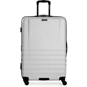 Ben Sherman Hereford Spinner Travel Upright Luggage, White, 28-Inch Checked