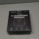 Wireless Headphones for TV Watching, TV Headphones with Transmitter Charging Base, Bluetooth V5.3, No Lip-Sync Delay, Clear Voice, Plug & Play, Comfortable, Gifts for Elderly/Seniors (Black)